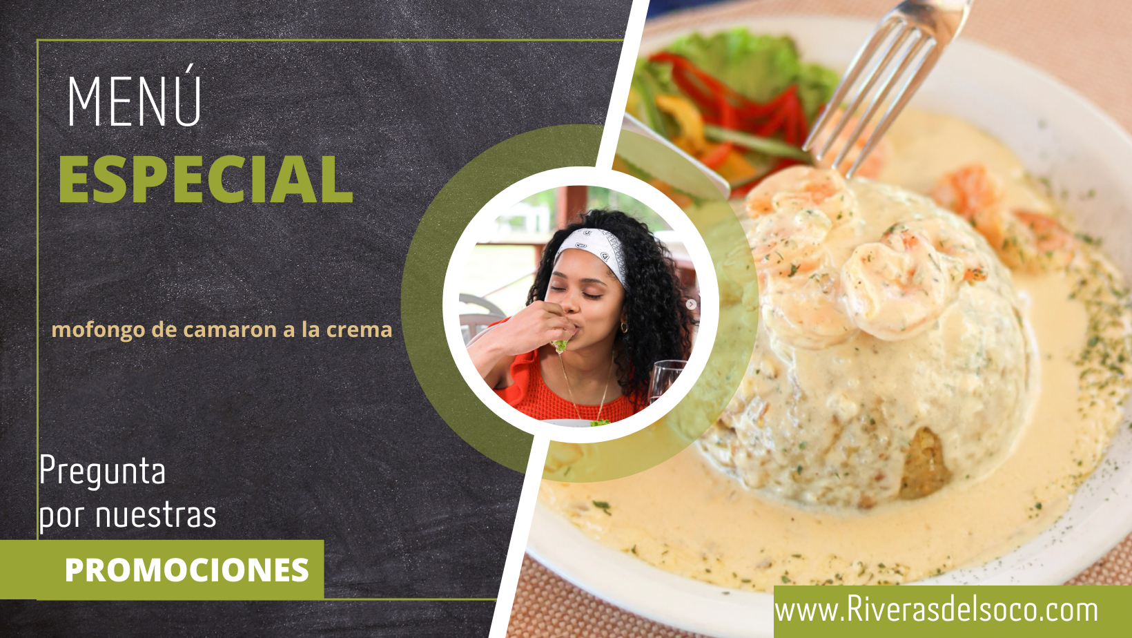 Promoción: Dorado en rueda al coco con tostones - 30%